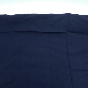 Vintage Navy Blue Rayon Fabric 72"x60" Textured Ribbed Lightweight 2 Yards
